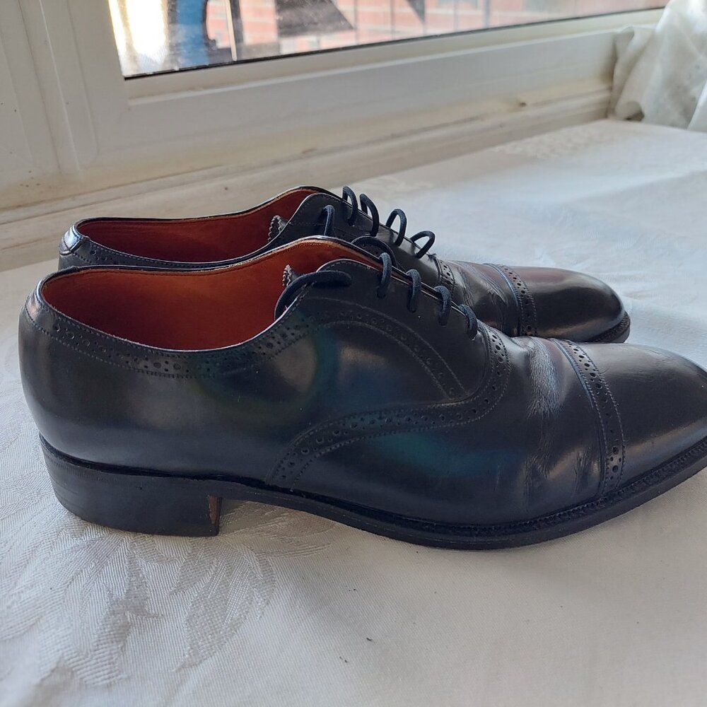 Loake Bros 724B England Black Leather Cap-toe Oxford Dress Shoes Men's UK8 US9